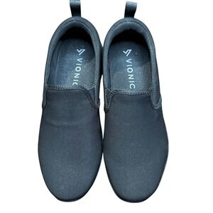 Vionic Shoes Mens Size 9 Black Synthetic Slip On Casual Low Top Sneakers